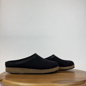 Womens Haflinger Grizzly Black Wool Comfort Casual Slide Clogs Size EU 41 GUC